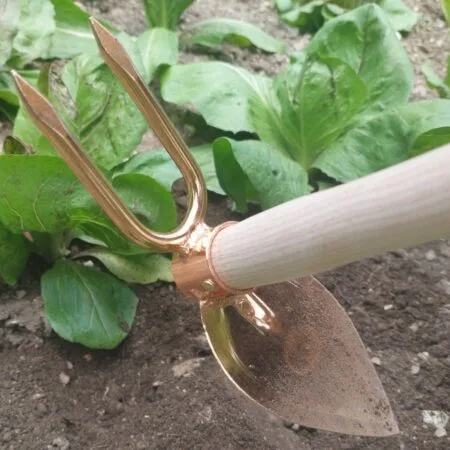 Vida Hoe Copper Gardening Tool in The Garden